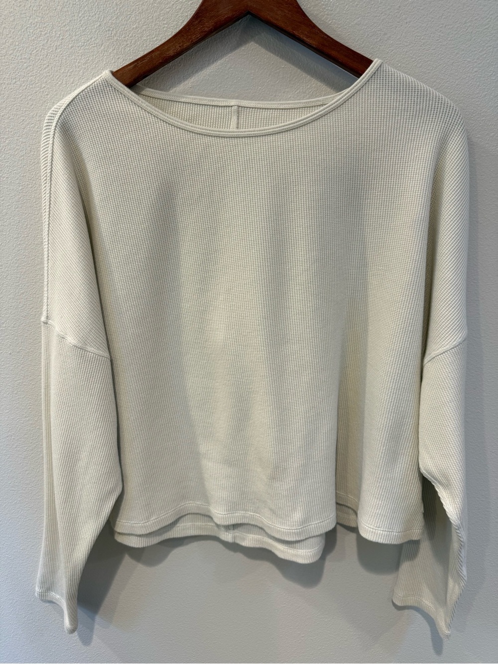 Vuori Off-White Thermal Long Sleeve Top